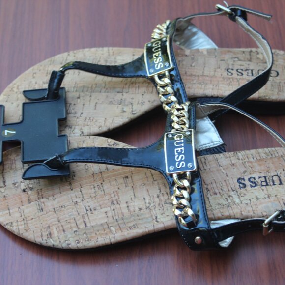 Guess t-strap sandals size 7 - Picture 6 of 6